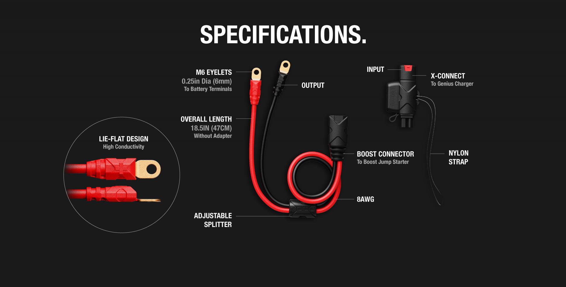 GBC007 Boost Eyelet Cable w/ X-Connect Adapter | NOCO - Image 2