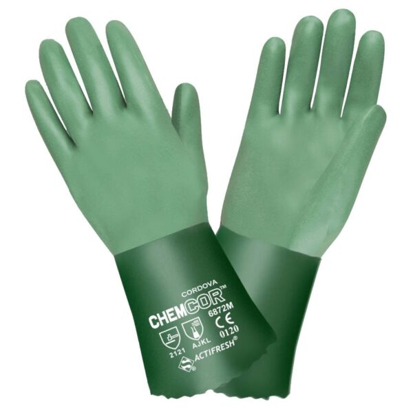 Double Dipped Neoprene Gloves with Lining and Sandpaper finish 14 inches