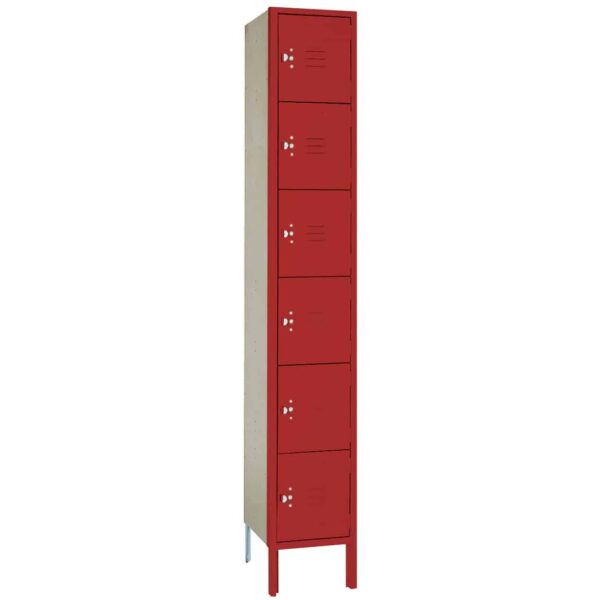 Six Tier 12″w x 12″d x 78″h PDQ Metal Locker 1 Wide