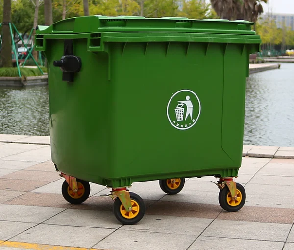 1100 Liters - Flat Lid - Wheelie Plastic Waste Bins