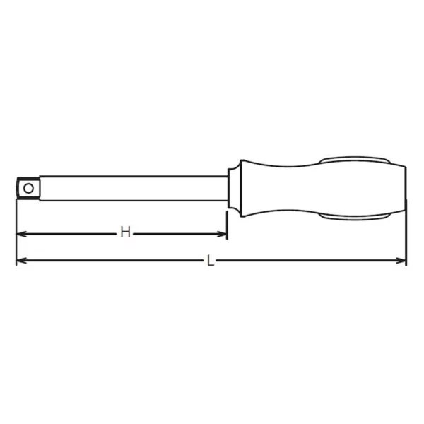 1/4 Sq. Dr. Spinner Handle 1/4 Female Square Length 150mm 2769F | Koken - Image 2