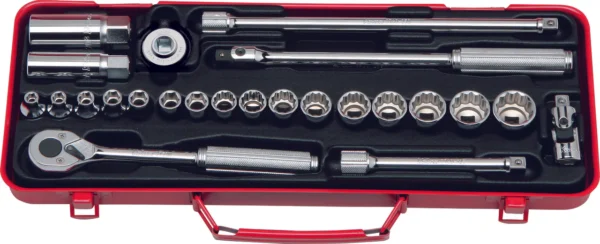 25 Piece 3/8 Sq. Dr. 6 and 12 point Automotive Socket Set