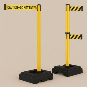 Tough, Weatherproof, 10' Utility RETRACTA-BELT® Stanchions.