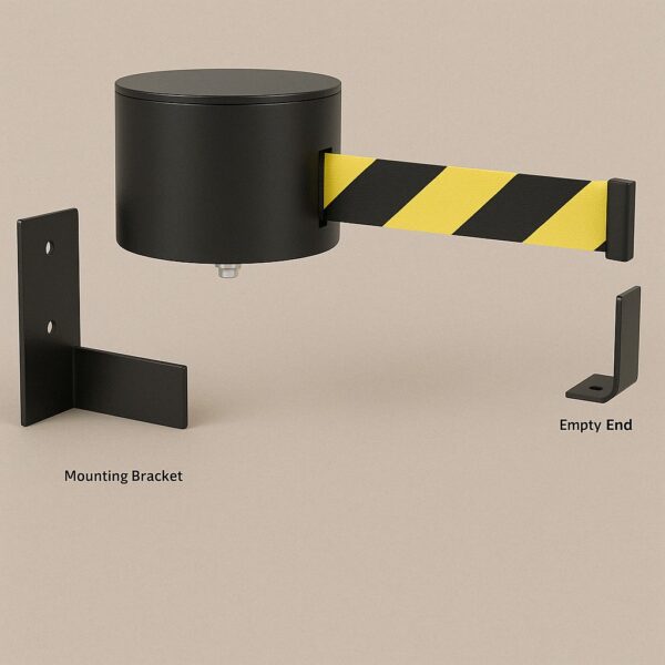 Longest Span 65' Utility RETRACTA-BELT® Wall Mounts.
